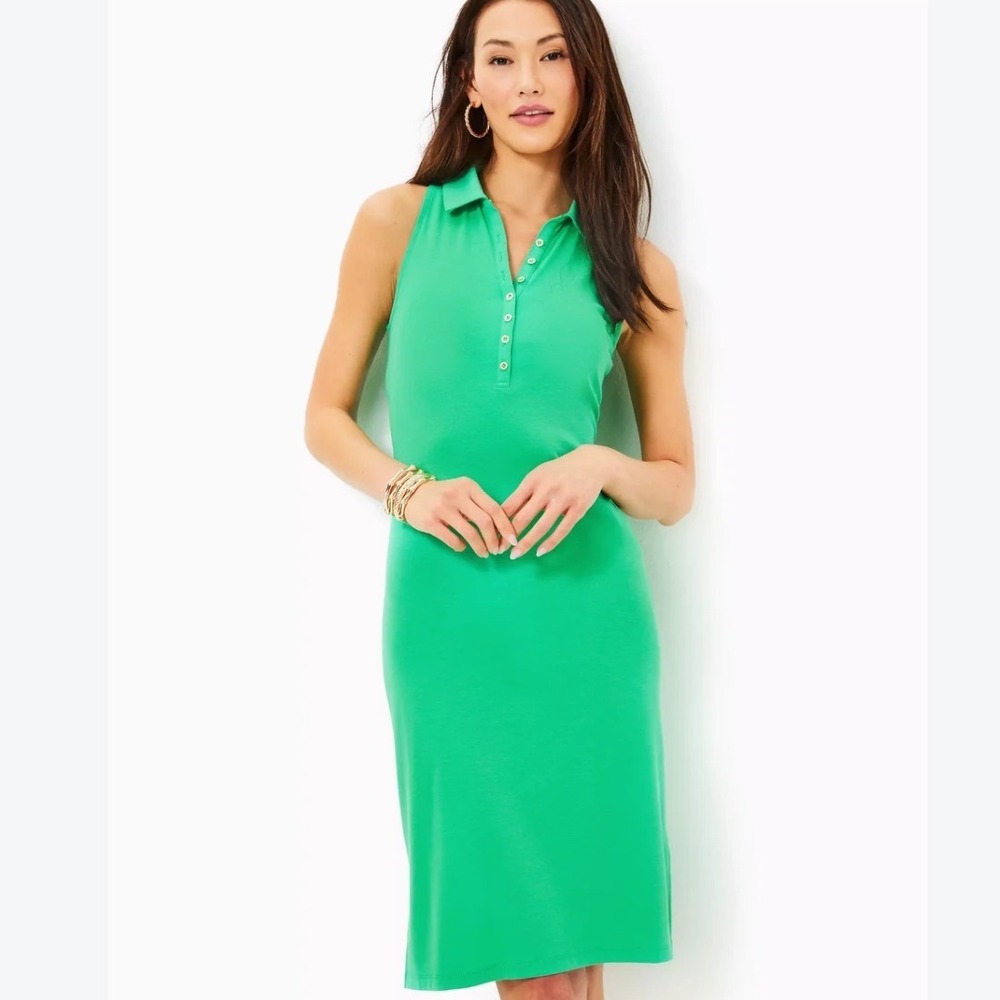 Lilly Pulitzer Reema Polo Sleeveless Stretch Spearmint Green Womens 4